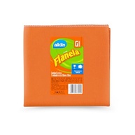 Flanela 33x53 cm G, Alklin, Laranja - Limpeza Suave e Sem Fiapos para Superfícies Delicadas - imagem 1
