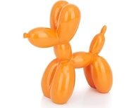 Estátua de Cachorro Balão Laranja - Escultura Decorativa Resinada 10cm - imagem 2