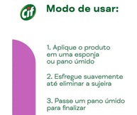 Kit 3 Cif Cremoso Laranja, Floral e Limão 450ml - Limpeza Potente e Perfumada - imagem 2