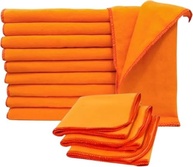 Kit com 12 Flanelas Grandes Laranja 38x58cm - Limpeza e Polimento Profissional - imagem 2