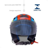 Capacete Fox FW3 X Open Up Laranja/Amarelo/Azul - Segurança e Estilo para sua Aventura - imagem 3