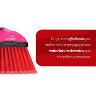 Condor Vassoura Multiuso Sem Cabo - Laranja/Verde/Rosa | Limpeza Eficiente em Qualquer Piso - imagem 4