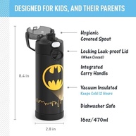 Garrafa THERMOS FUNTAINER Batman 473ml - Isolada a Vácuo com Bico Largo para Crianças - imagem 3