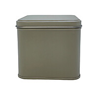 Lata de Metal Quadrada Cinza 8,5x8cm - Organize com Estilo - imagem 1