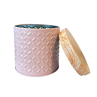 Lata de Metal Rosa Texturizada Rizzo – Elegância! - imagem 1