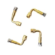 Extensão Válvula Pneu 90 Graus Latão Estilo Americano (Kit 3 Peças) - imagem 3