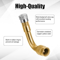 Kit 6 Extensores de Válvula de Pneu Universal 45°/90°/135° em Latão - Acesso Fácil e Seguro - imagem 4