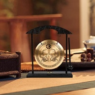 Gong Feng Shui em Latão para Mesa - Decoração Zen com Som Harmônico - imagem 3