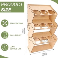 Organizador de Latas de Spray 9 Furos: Parede, MDF Premium e Fácil Instalação - imagem 3