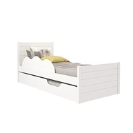 Cama Bibox Elza Branco com Rodízios e Grade Lateral - MDF 100% Premium - imagem 2