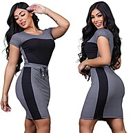 Conjunto Feminino Evangélico 2025: Saia Lápis e Blusa com Faixa Lateral - imagem 1