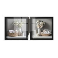 Kit 2 Quadros Decorativos 18x18cm para Banheiro e Lavabo com Tema Flores e Relaxamento - imagem 2