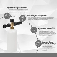Canhão de Espuma para Lavagem de Carro - Compatível com Karcher K1 K2 K3 K4 | 1L de Capacidade - imagem 4
