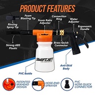 SwiftJet: Kit Pistola de Espuma para Lavagem de Carro + Luva Microfibra - Limpeza Profissional em Casa! - imagem 5