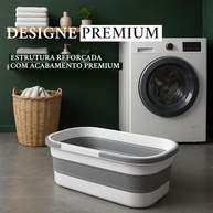 Balde Dobrável Retrátil de Silicone com 4 Rodinhas – Multiuso e Compacto para Lavagem e Limpeza - imagem 4