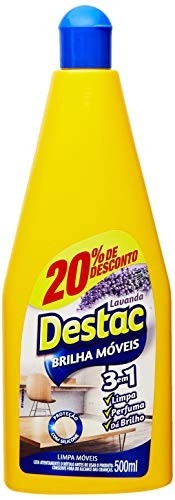 Destac Lavanda - Brilha Móveis Perfumado 500mL - Limpeza e Proteção para Couro e Sintético - imagem 2