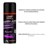 Orbi-Air Spray Higienizador Limpa Ar Condicionado Automotivo Lavanda - Orbi Química - imagem 3