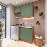 Lavanderia Modulada Celeste 140cm: Organize com Estilo! - imagem 1