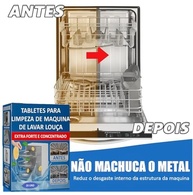 Pastilhas Limpadoras para Máquina de Lavar Louça - Kit com 20 Unidades - Limpeza Profunda, Anticalcário, Elimina Odores e Gordura - Compatível com Todas as Máquinas - imagem 3