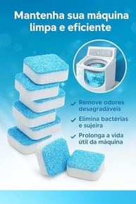 Kit 10 Tabletes de Limpeza para Máquina de Lavar – Limpador Efervescente Potente contra Manchas e Odores - imagem 4