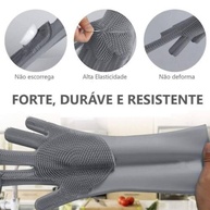 Luva de Silicone para Lavar Louça com Cerdas Multiuso, Esponja Macia com Suporte para Pendurar, Maleável Resistente e Durável, Resistente e Prática, Casa e Cozinha - imagem 3