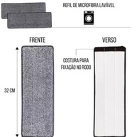 Kit Refil Mop Flat Microfibra Premium - 4 Unidades Laváveis e Reutilizáveis - imagem 3