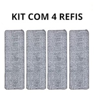 Kit Refil Mop Flat Microfibra Premium - 4 Unidades Laváveis e Reutilizáveis - imagem 5