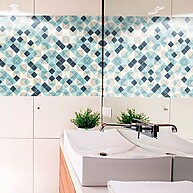 Papel de Parede Cozinha: Pastilha Azul Bege Lavável - imagem 2