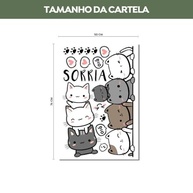 Adesivo Decorativo Infantil Gatos - Lavável, Seguro e Fácil Aplicação para Quarto de Bebê - imagem 3