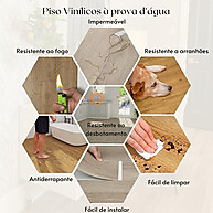 Piso Vinílico Autocolante 5m² com Efeito Madeira – Fácil, Rápido e Lavável - imagem 1