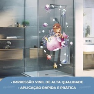 Adesivo Fundo do Mar Infantil Lavável - Design Criativo e Seguro para Quartos e Banheiros - imagem 3