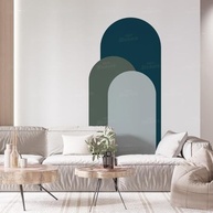 Adesivo Arco Contemporâneo Lavável para Parede - Design Moderno com Fácil Aplicação - imagem 2