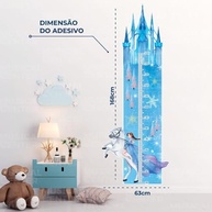 Adesivo Infantil Régua de Crescimento Princesa Lavável - Seguro e Fácil Aplicação para Quarto de Bebê - imagem 4
