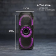 Caixa de Som Bluetooth 50W TWS: Graves Potentes para Festas, Viagens e Lazer ao Ar Livre - imagem 3