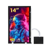 Tela LCD 14" FHD 1920x1080 para Lian Li O11 Mini: Monitor Secundário HDMI 72% NTSC (Branco) - imagem 2