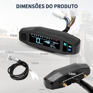 Odômetro Digital LCD Universal para Motocicleta: Velocímetro, Hodômetro e Tacômetro Completo - imagem 3