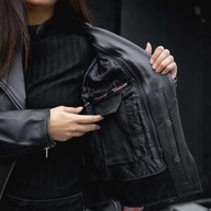 Vance Leather Jaqueta feminina de couro de motocicleta com trança de couro bovino premium - imagem 5