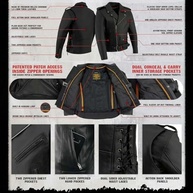 Milwaukee Leather SH1011 Jaqueta masculina clássica para motociclista Brando feita de couro bovino com cadarço lateral - imagem 5