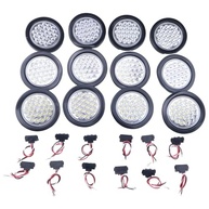 Kit 10 Luzes Traseiras LED 24V Redondas 10cm para Caminhão - Branco 3 Pinos - imagem 3