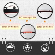 Luz de Freio LED 3ª para Lincoln MKX 2016-2018: Segurança e Estilo com Lente Vermelha e Montagem Central - imagem 4
