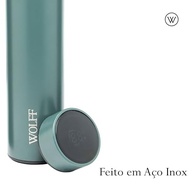 Garrafa Térmica com Termômetro LED 500ml - Aço Inox Wolff Verde - imagem 5