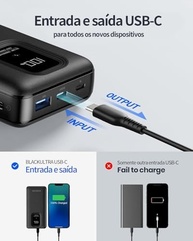 Power Bank 20000mAh: Carregador Portátil Turbo com Carga Rápida e Display LED - imagem 4