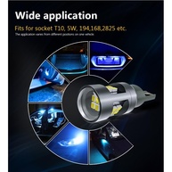 Ilumine seu Carro: Par de Lâmpadas LED T10 Canbus 16 LEDs SMD 3030 Branca 6000K 12V/24V - imagem 4