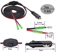 Cabo Adaptador Isqueiro 12V AAOTOKK 3m com LED e Interruptor - Potência e Controle para Seu Veículo - imagem 3