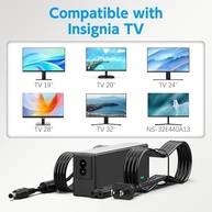 Carregador Adaptador AC/DC 12V para TVs LED Insignia 19"-32" - Fonte de Alimentação Completa - imagem 5