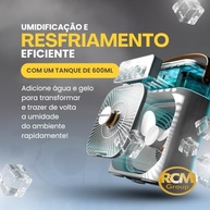Climatizador Portátil com LED, Timer e Função Aromatizadora - 3 Velocidades | Resfria, Umidifica e Ilumina Ambientes - imagem 5