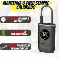 Compressor de Ar Portátil Digital Recarregável: Calibre Pneus e Bolas com Lanterna LED - imagem 3