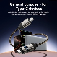 Cabo USB-C 60W ACEFAST: Carregamento Rápido + Display LED - imagem 3
