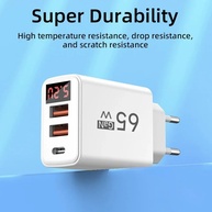 Carregador GaN 65W USB-C: Power Rápido e Display LED - imagem 3