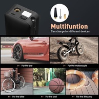 Mini Compressor de Ar Portátil Sem Fio: Inflador Digital Digital com Lanterna LED - imagem 4